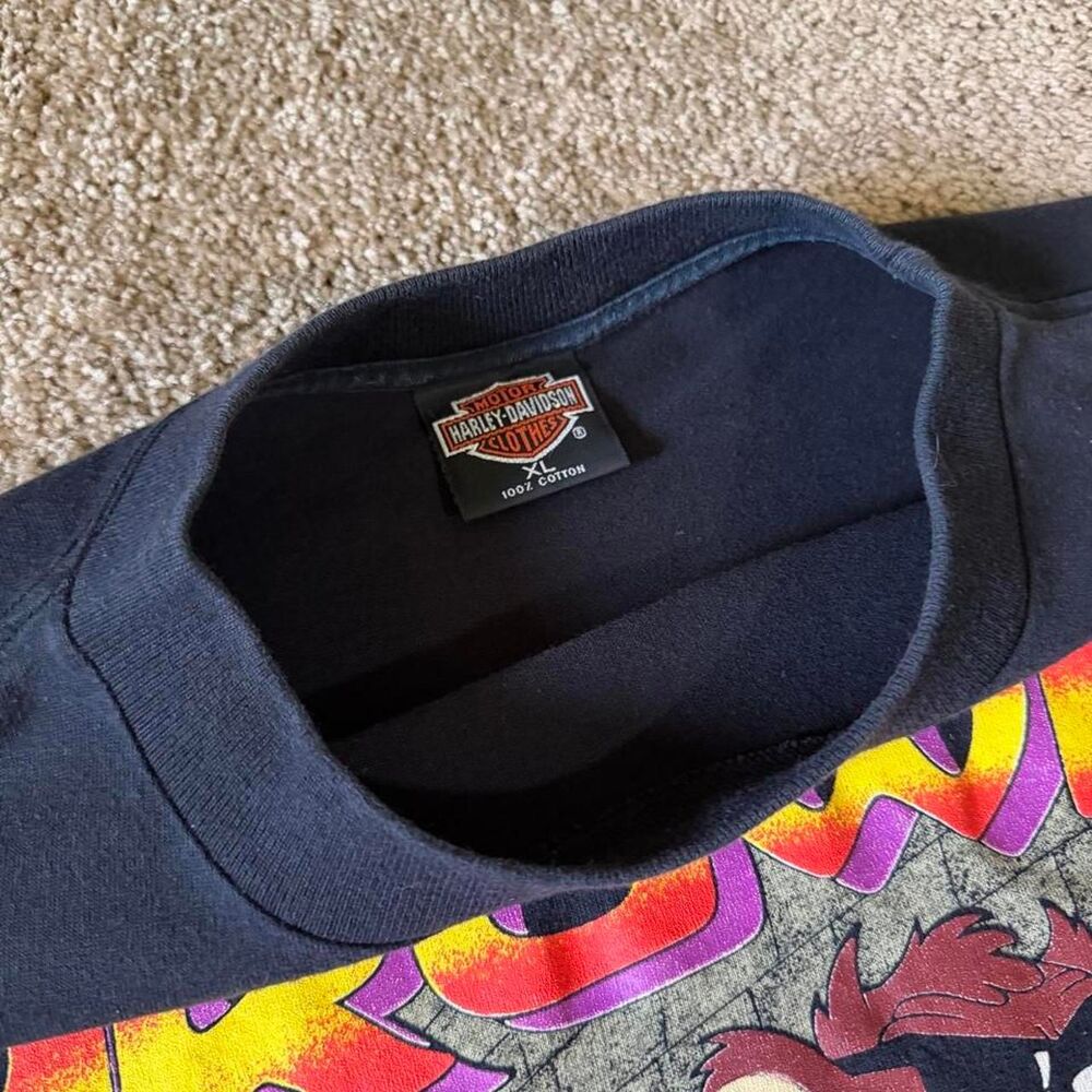 Harley-davidson 90s taz t shirt - Picture 4 of 6